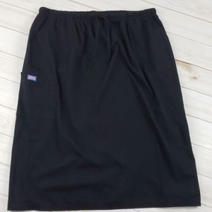 2x.Cherokee Nurse/Scrub Elastic Skirt . Black.